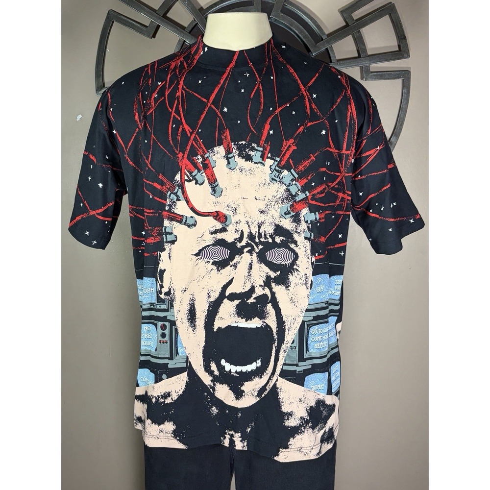 UNWANTED ALL OVER PRINT CUT & SEW MENS L WORLD HAS ME INSANE ILLUMINATI DESIGN
